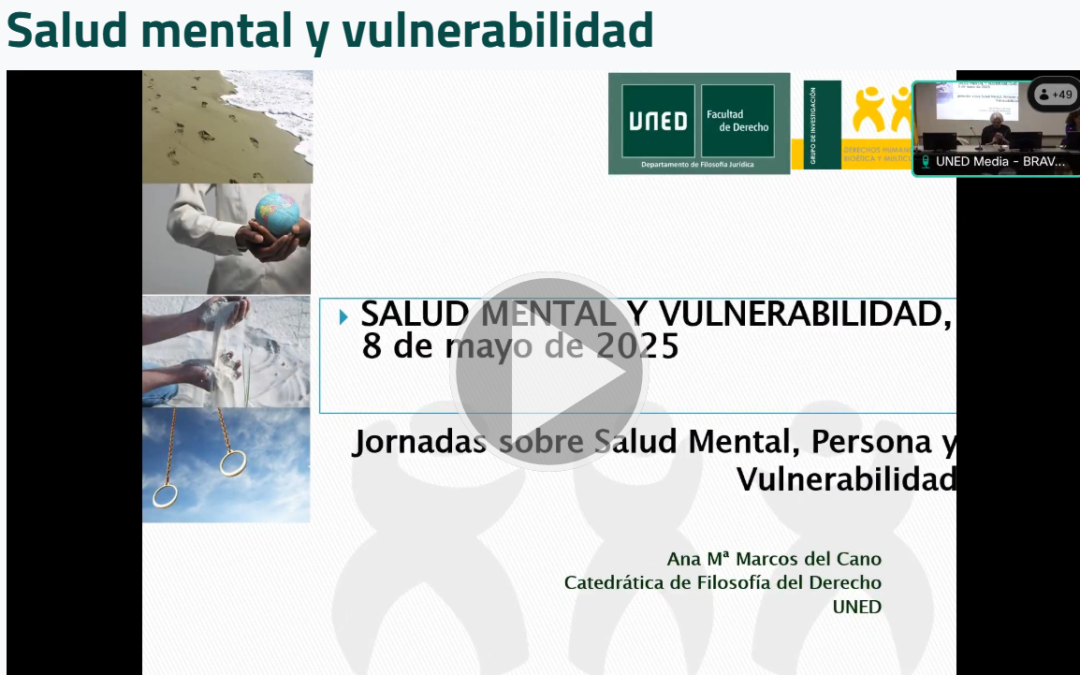JORNADAS SOBRE SALUD MENTAL: PERSONA Y VULNERABILIDAD